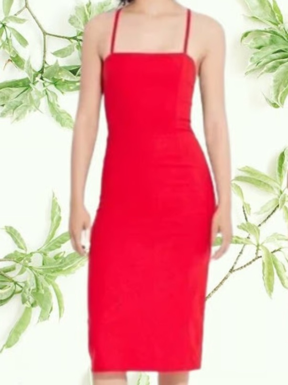 wild fable by target Red Strappy Lace-Up Back Midi Dress